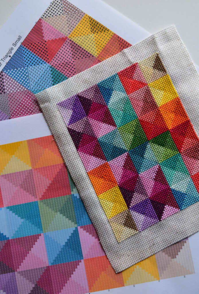 Geometric Squares Modern Cross Stitch Pattern Etsy Cross Stitch  - Cross Stitch Patterns Geometric Designs