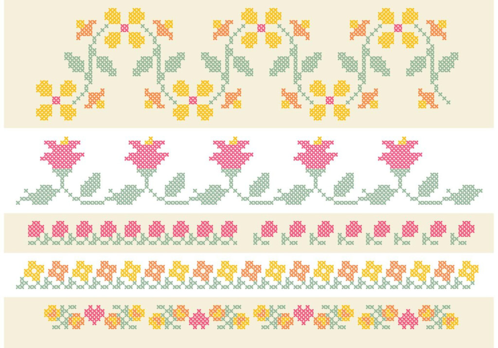 Get Your Floral Framework On Lock Using These Flower Cross Stitch  - Simple Cross Stitch Border Patterns