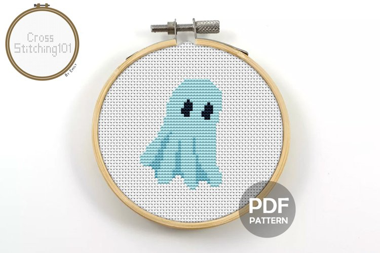Ghost Cross Stitch Pattern Instant Download PDF - Ghost Cross Stitch Patterns Free