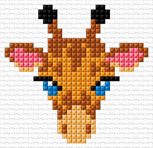 Giraffe Cross Stitch Designs - Printable Giraffe Cross Stitch Pattern Free