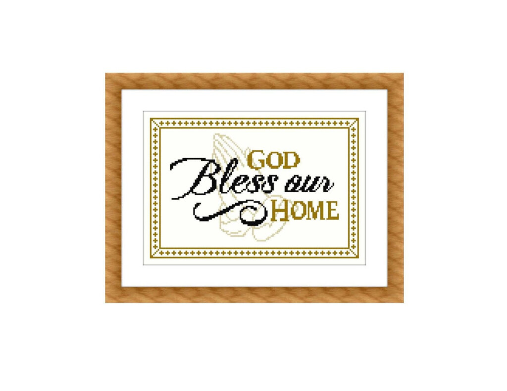 God Bless Our Home Cross Stitch Pattern Etsy - God Bless This Home Cross Stitch Patterns