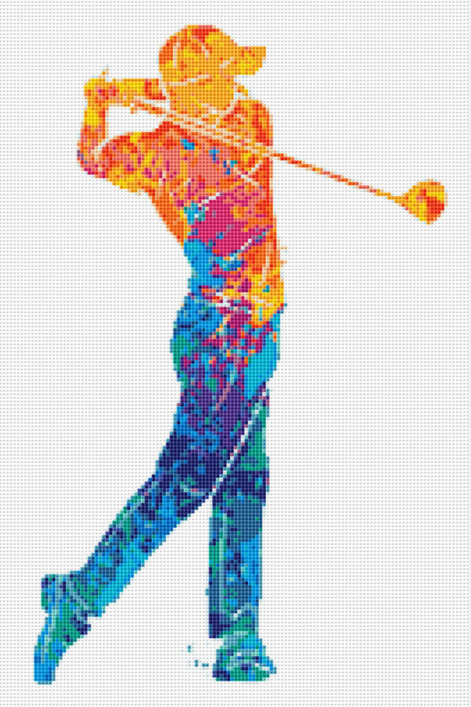 Golf Cross Stitch Pattern 1 Instant Download Instant PDF Etsy - Golf Themed Cross Stitch Patterns