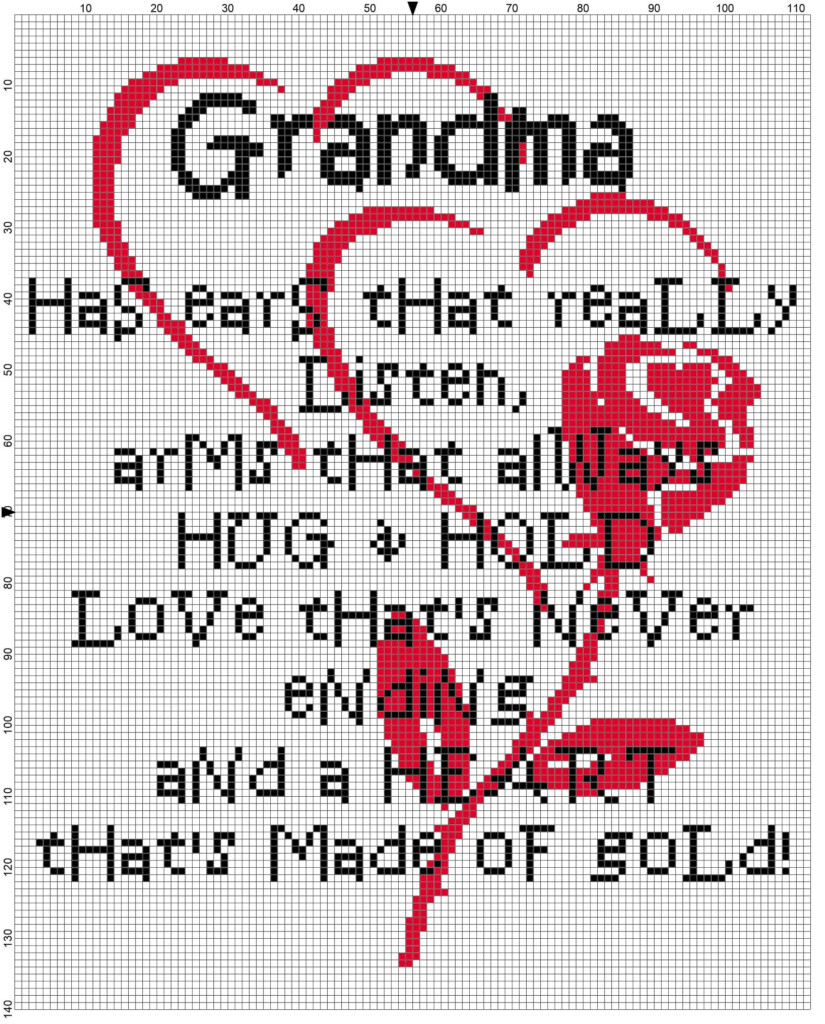 GRANDMA Cross Stitch Pattern PDF File Instant Download Etsy Cross  - Cross Stitch Patterns For Grandma