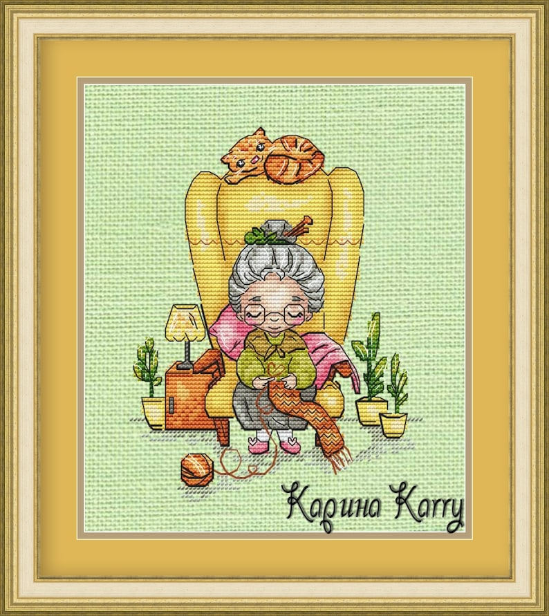 Grandma Cross Stitch Pattern PDF Instant Download Knitting Etsy - Cross Stitch Patterns For Grandma