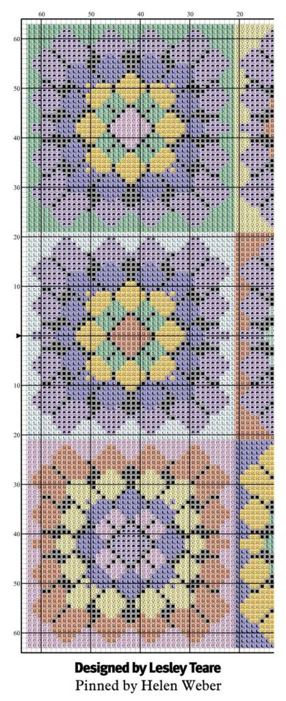 Granny Squares Part 1 Cross Stitch Cross Stitch Patterns Stitch  - Granny Square Cross Stitch Pattern