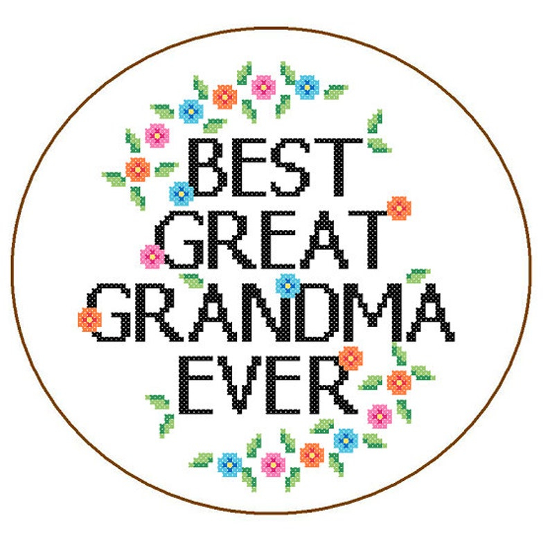 Great Grandma Cross Stitch Mothers Day Cross Stitch Pattern Etsy - Cross Stitch Patterns For Grandma