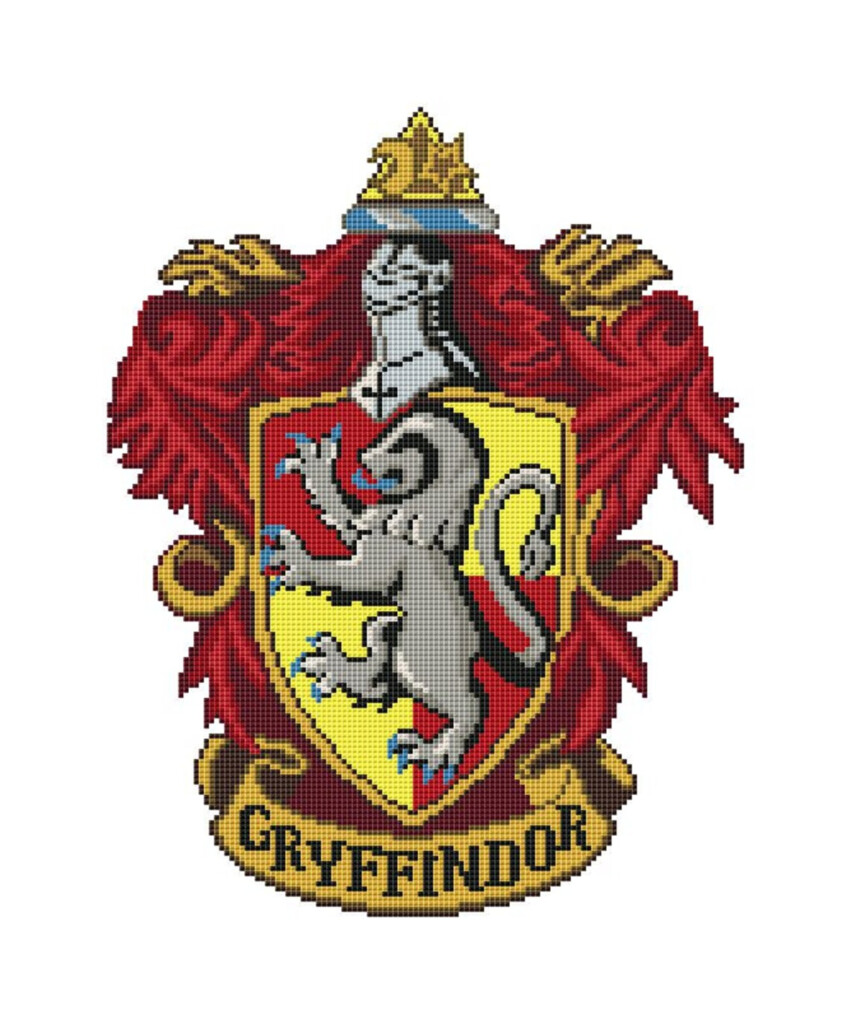 Gryffindor Crest 2 Harry Potter Cross Stitch Pattern PDF Etsy - Gryffindor Crest Cross Stitch Pattern