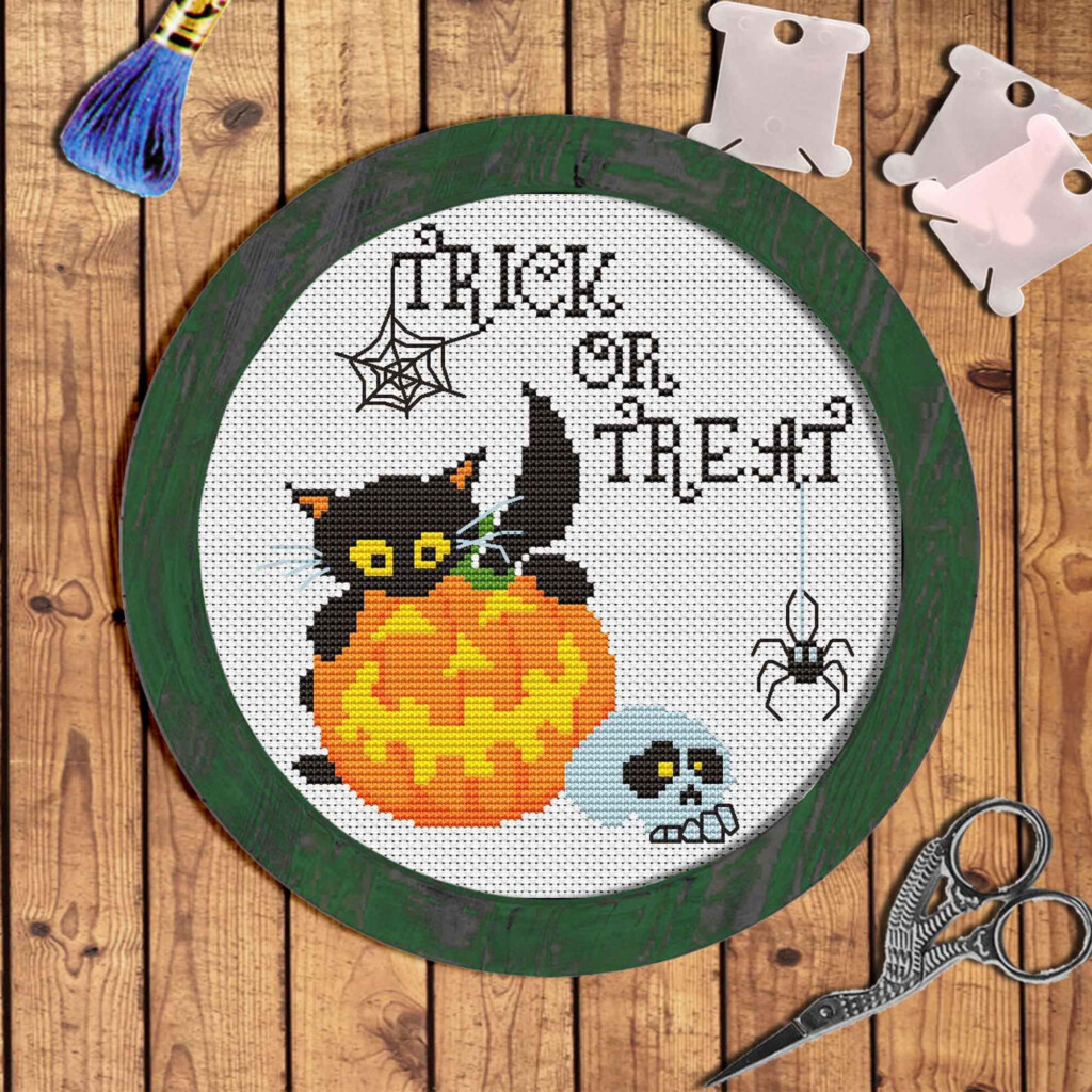 Halloween Cross Stitch Free Patterns Printable Templates Free - Free Halloween Cross Stitch Patterns To Print