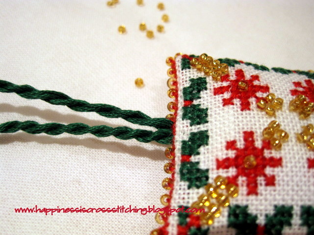 Happiness Is Cross Stitching Finished The Beaded Scissor Fob And Free  - Cross Stitch Scissor Fob Patterns