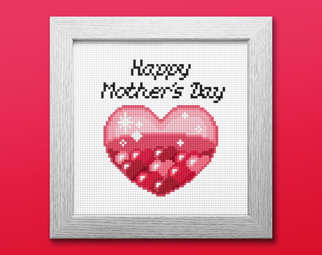 Happy Mothers Day Cross Stitch Pattern Instant Download PDF Etsy - Mothers Day Cross Stitch Patterns
