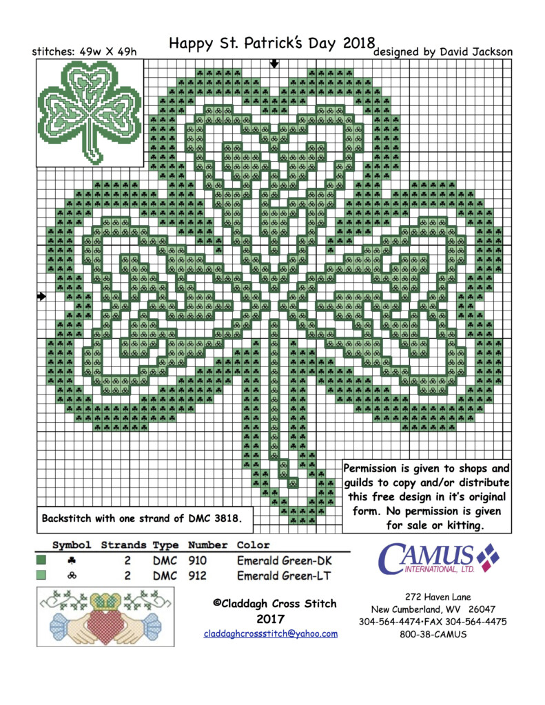 Happy St Patrick s Day 2018 Celtic Cross Stitch Cross Stitch Cross  - St Patrick's Cross Stitch Patterns