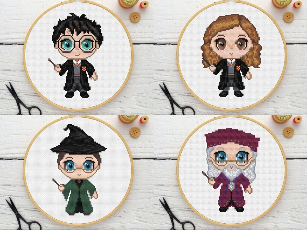 Harry Potter Character Cross Stitch Pattern Felt - Free Harry Potter Cross Stitch Patterns