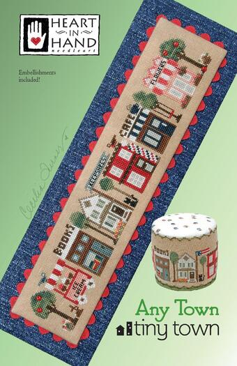 Heart In Hand Needleart Frosty Tiny Town Cross Stitch Pattern 123Stitch - Frosty Tiny Town Cross Stitch Pattern