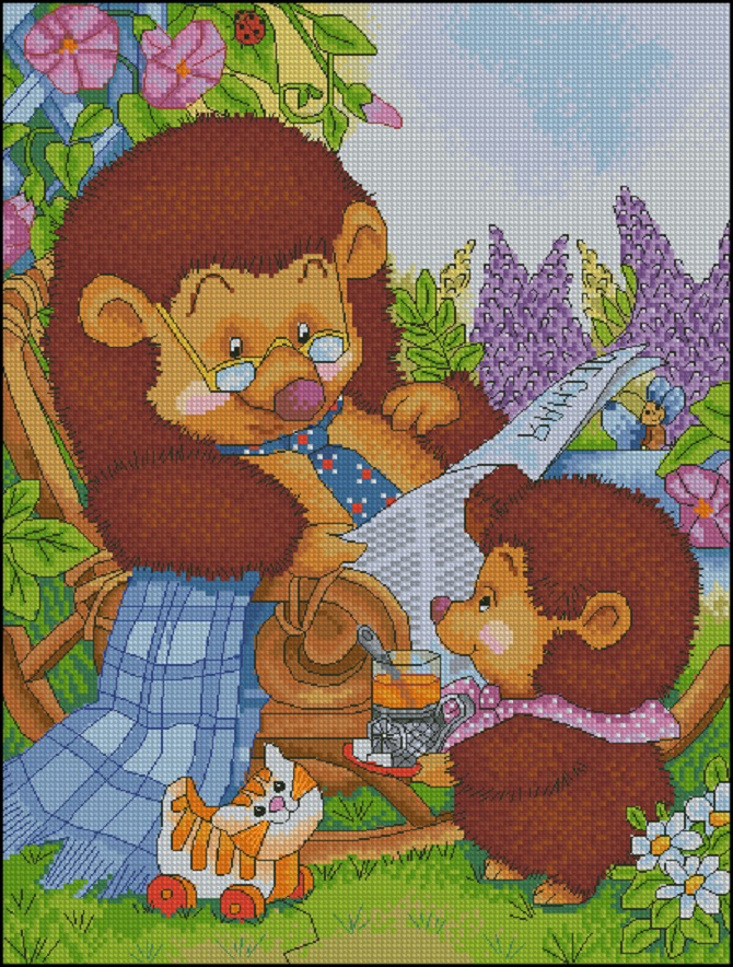Hedgehog Free Pattern Cross Stitch DIY 100 Ideas - Free Cross Stitch Patterns Hedgehog