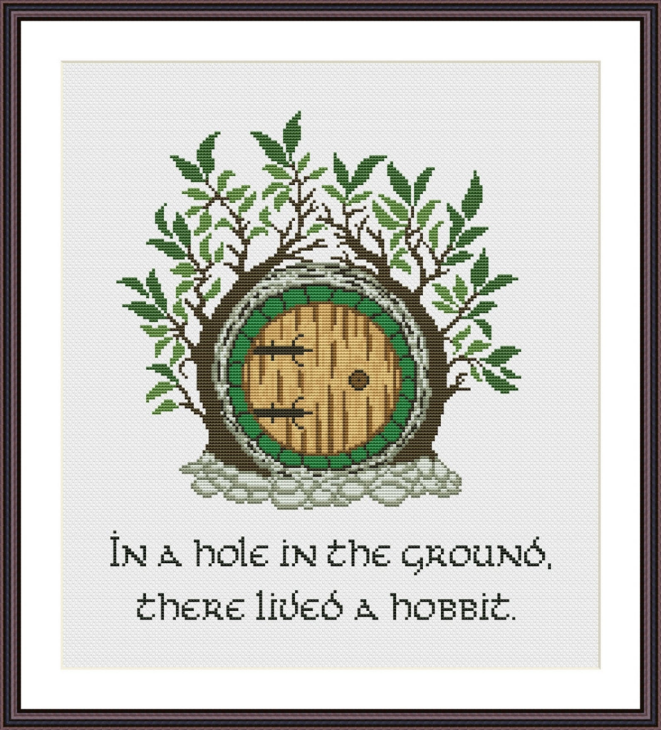 Hobbit Hole Cross Stitch Pattern Instant Download PDF In A Etsy  - Hobbit Cross Stitch Patterns Free