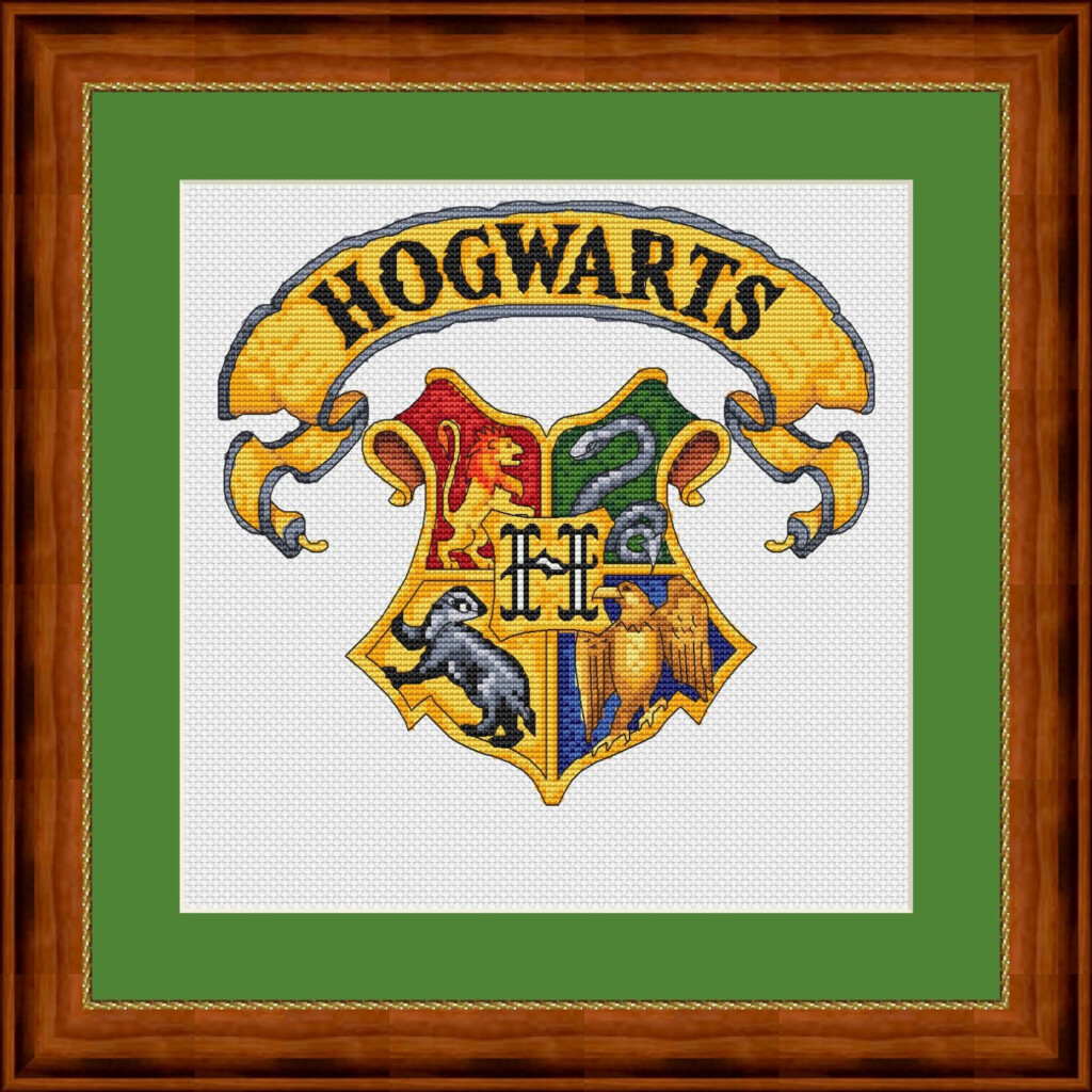 Hogwarts Crest Cross Stitch Pattern PDF Instant Download Etsy - Harry Potter Hogwarts Crest Cross Stitch Pattern