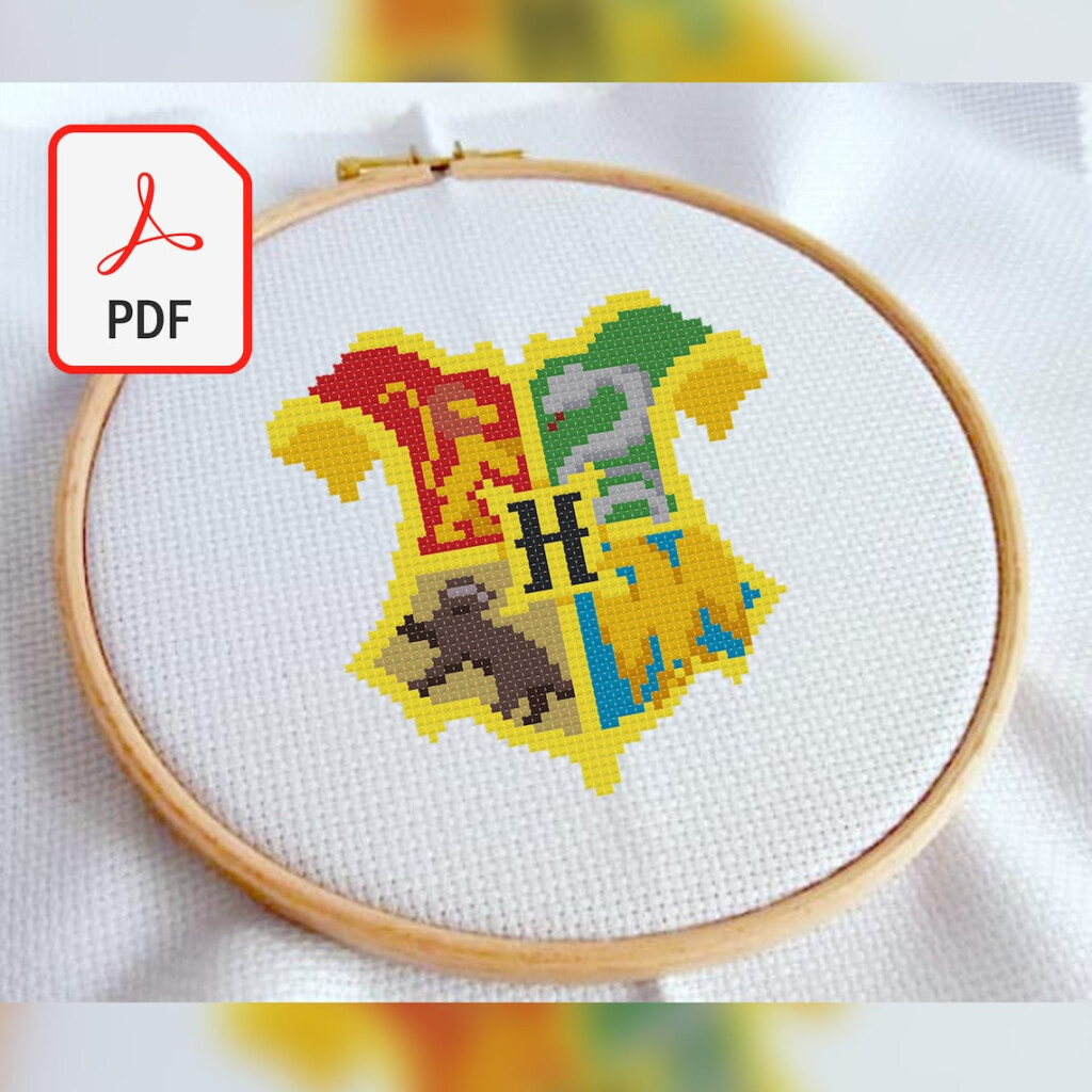 Hogwarts Crest Harry Potter Cross Stitch Pattern Instant PDF Etsy - Harry Potter Crest Cross Stitch Pattern