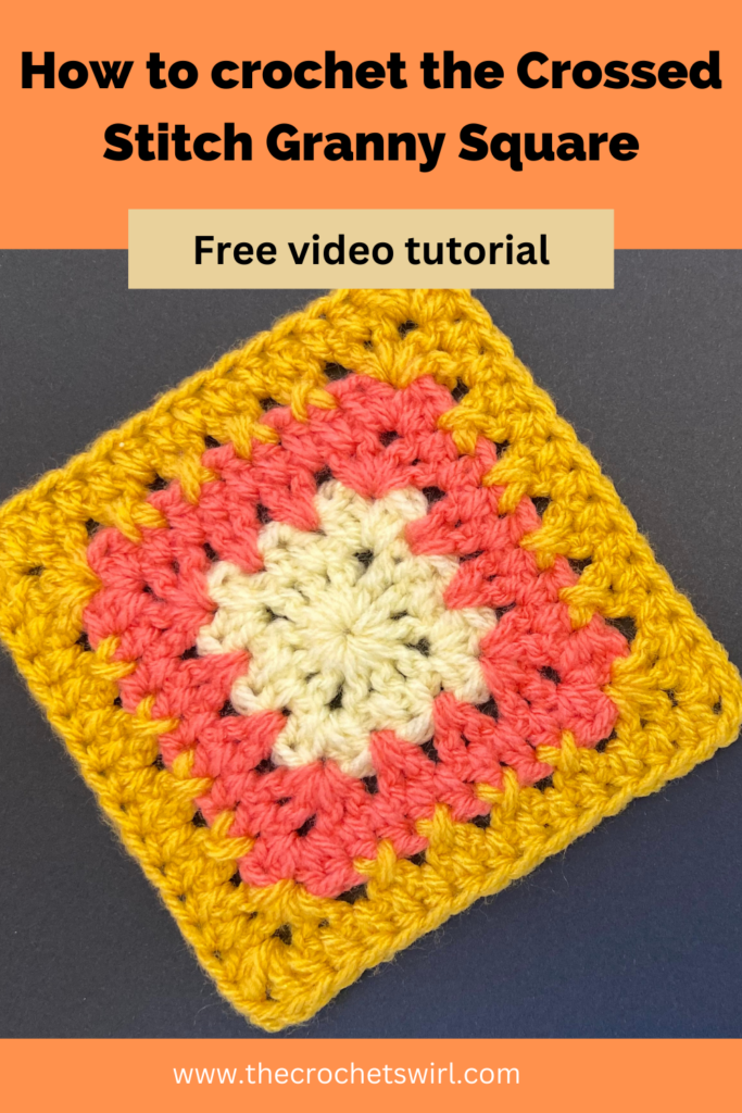 How To Crochet The Crossed Stitch Granny Square Granny Square Crochet  - Granny Square Cross Stitch Pattern