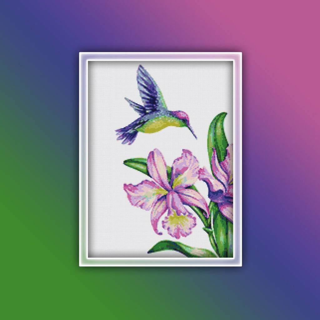 Hummingbird Cross Stitch Pattern 1 Instant PDF Download Etsy - Simple Hummingbird Cross Stitch Pattern