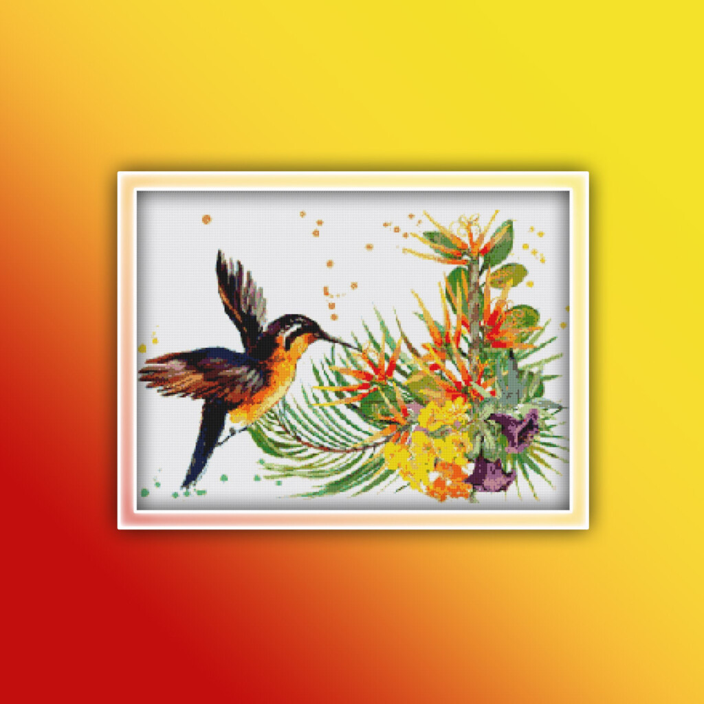 Hummingbird Cross Stitch Pattern 18 Instant PDF Download Etsy - Simple Hummingbird Cross Stitch Pattern