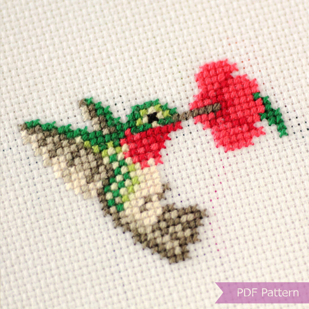 Hummingbird Cross Stitch Pattern PDF Humming Bird Embroidery Etsy - Simple Hummingbird Cross Stitch Pattern