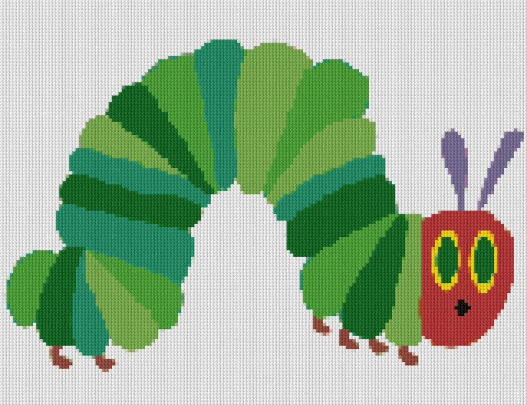 Hungry Caterpillar Cross Stitch Pattern - Hungry Caterpillar Cross Stitch Pattern