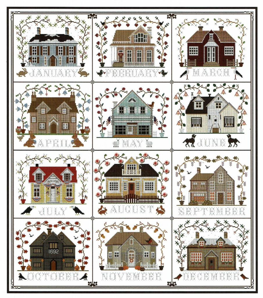 I Ll Be Home Series All Cottages In One By Twin Peak Primitives Counted  - Free Primitive Counted Cross Stitch Patterns