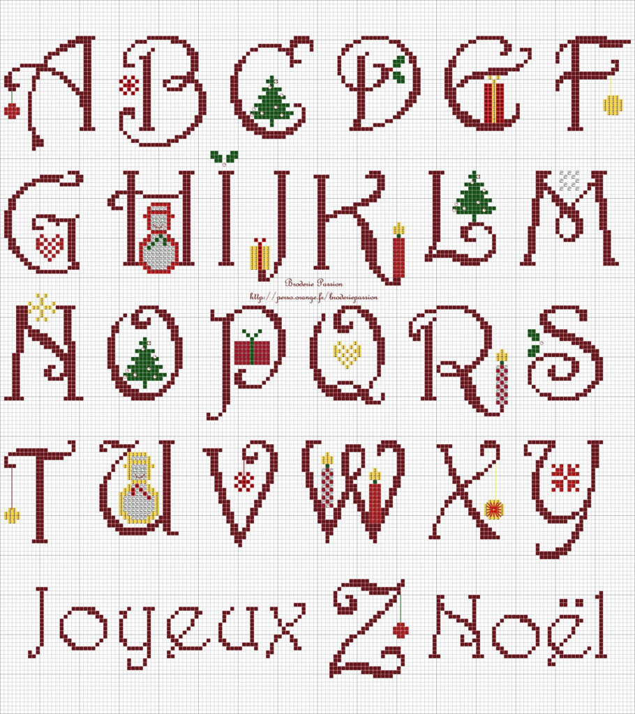 It Would Be Nice To Personalise A Stocking With These Christmas Cross  - Cross Stitch Christmas Alphabet Patterns