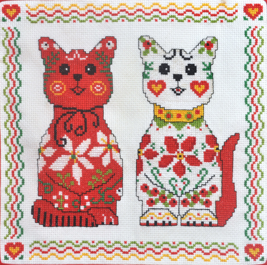 Iveta Hlavinova Two Elegant Cats cross Stitch  - Free Cross Stitch Patterns Cats
