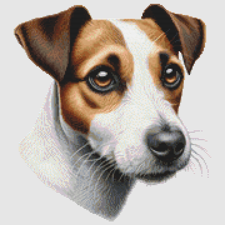 Jack Russell Terrier Cross Stitch Pattern Portrait DogShoppe - Jack Russell Terrier Cross Stitch Pattern