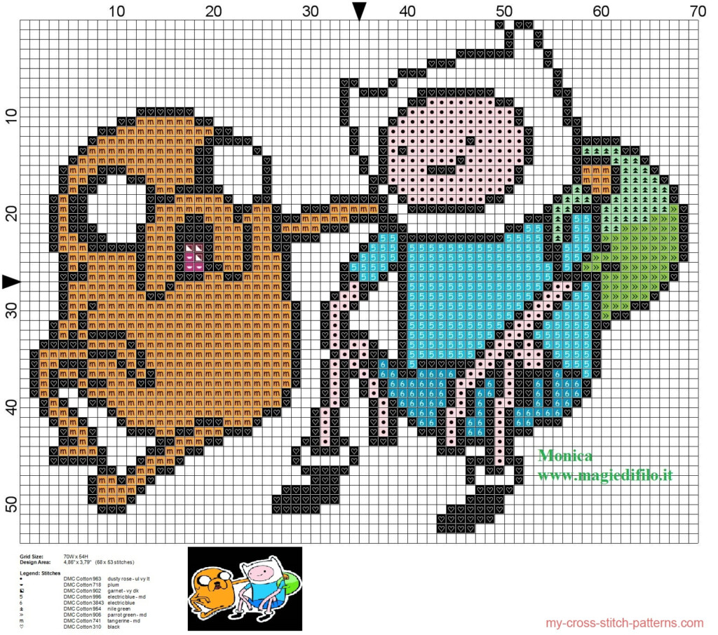 Jake And Finn 2 Adventure Time Cross Stitch Pattern Free Cross Stitch  - Adventure Time Cross Stitch Pattern Free
