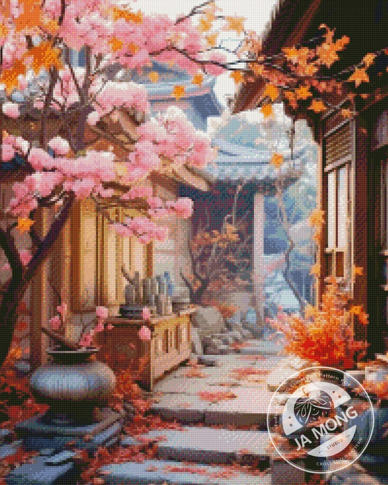 Jmp0203 house Full Coverage Cross Stitch Pattern PDF Cross Stitch  - Full Coverage Cross Stitch Patterns Pdf
