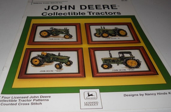 John Deere Collectible Tractors Cross Stitch Pattern Chart - Free John Deere Tractor Cross Stitch Pattern
