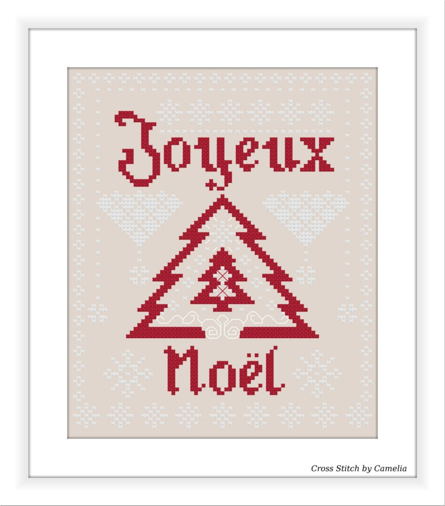 Joyeux Noel Cross Stitch Pattern Christmas Cross Stitch PDF Etsy - Joyeux Noel Cross Stitch Pattern