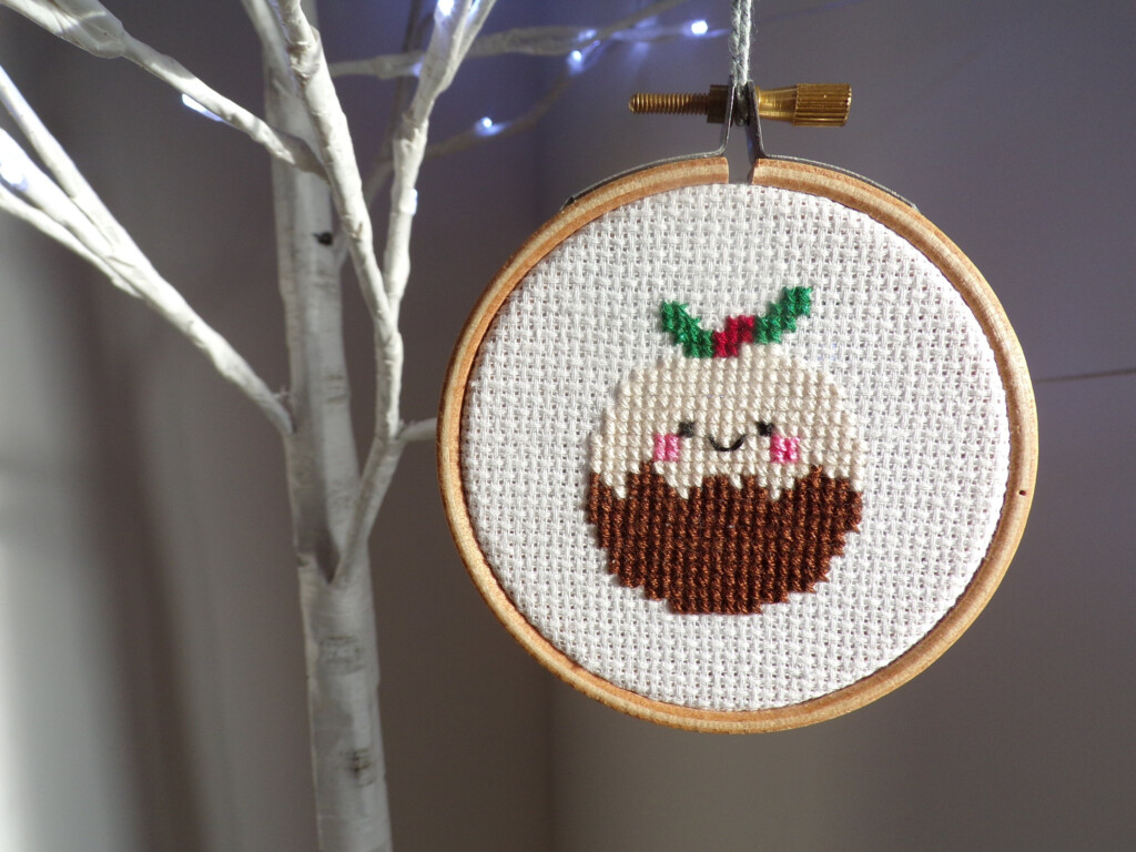 Kawaii Christmas Pudding Mini Cross Stitch Design Figgy Etsy - Christmas Pudding Cross Stitch Pattern