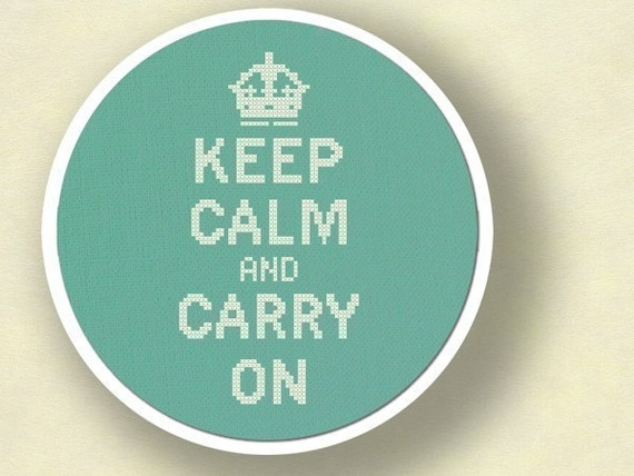 Keep Calm And Carry On Best Seller Cross Stitch Pattern PDF - Keep Calm And Carry On Cross Stitch Pattern Free