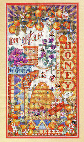Kooler Design Studio Gathering Honey Cross Stitch Pattern 123Stitch - Gathering Honey Cross Stitch Pattern