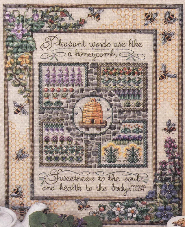 Kooler Design Studio Gathering Honey Cross Stitch Pattern 123Stitch - Gathering Honey Cross Stitch Pattern