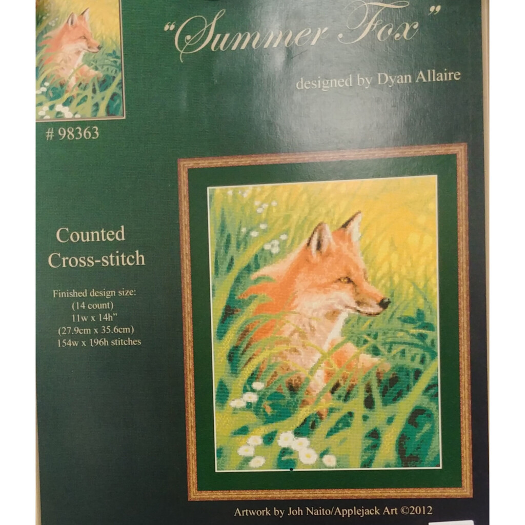 Kustom Krafts Dyan Allaire Summer Fox Counted Cross Stitch Pattern - Kustom Krafts Cross Stitch Patterns
