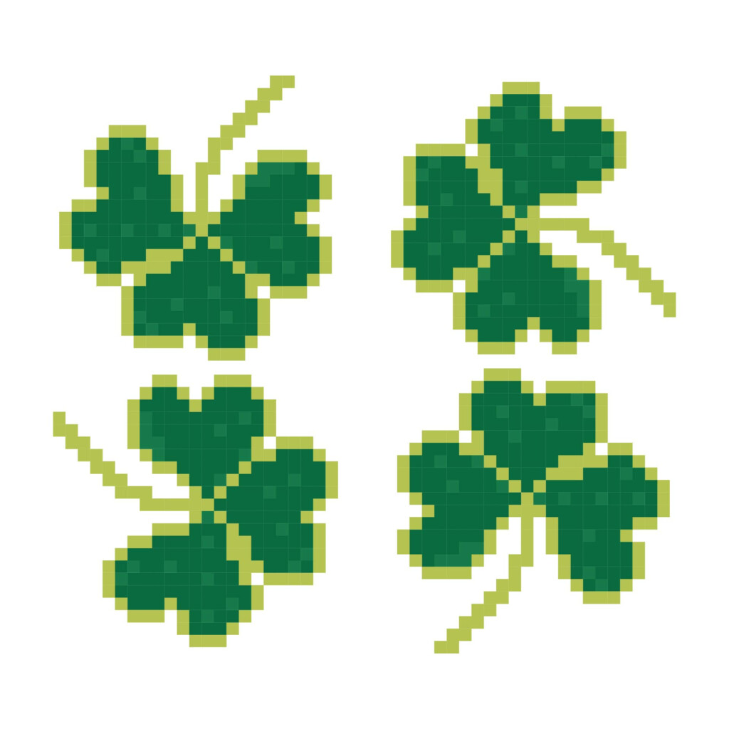 Large Shamrock Pattern 16 Free PDF Printables Printablee - Shamrock Cross Stitch Pattern Free