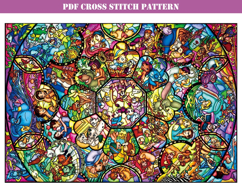 Largest Full Coverage Counted Cross Stitch Pattern PDF Modern Etsy - Full Coverage Cross Stitch Patterns Pdf