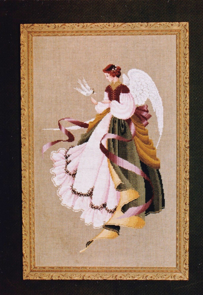 Lavender And Lace Angel Of Grace Cross Stitch Chart Angel In Etsy  - Lavender And Lace Angel Cross Stitch Patterns