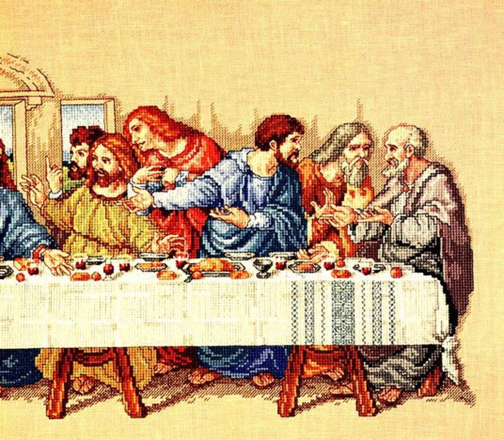 Leisure Arts The Last Supper 2768 Counted Cross Stitch Chart Etsy - The Last Supper Counted Cross Stitch Pattern