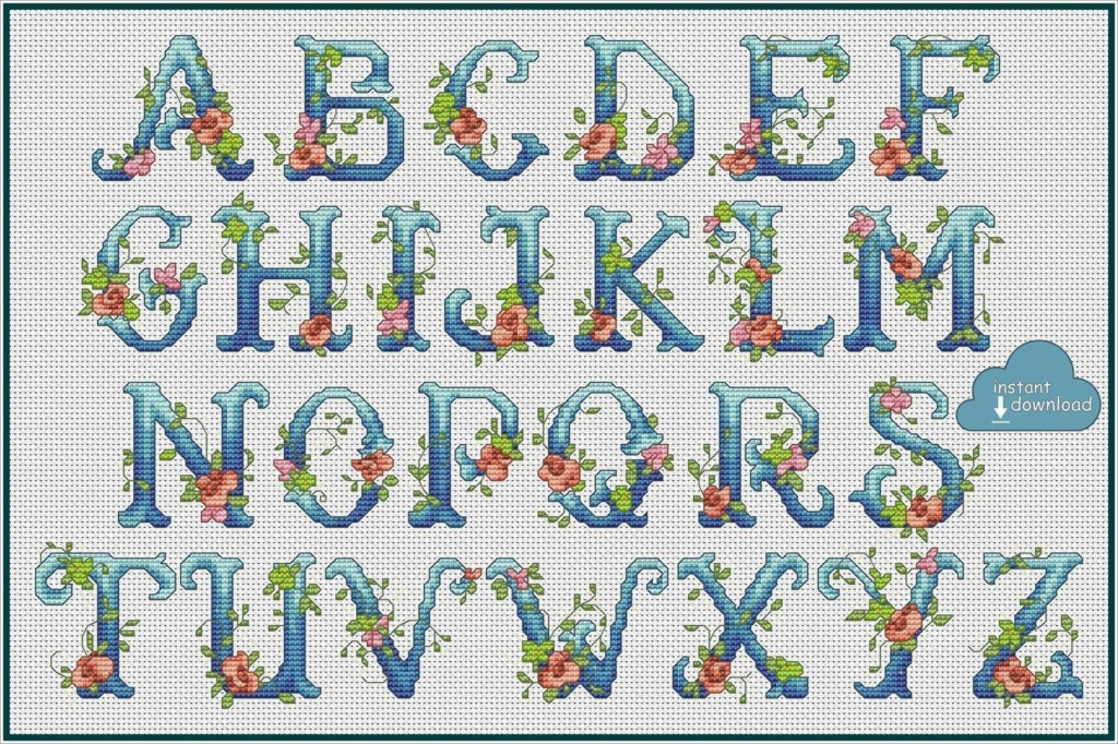 Letter Cross Stitch Patterns - Alphabet Letters Cross Stitch Pattern