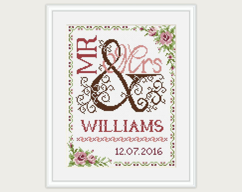 Lighting - Simple Wedding Cross Stitch Pattern