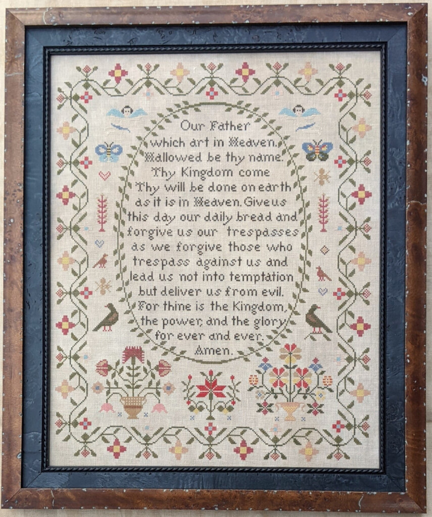 Lila s Studio The Lord s Prayer Christian Cross Stitch Pattern  - The Lord's Prayer Cross Stitch Pattern Free