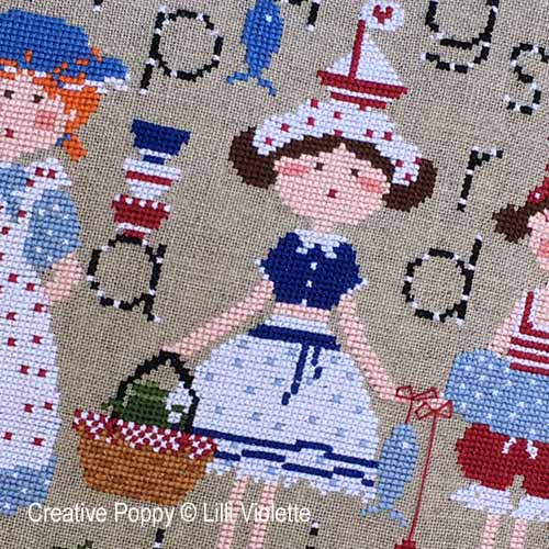Lilli Violette A Day At The Seaside cross Stitch Pattern  - Lilli Violette Cross Stitch Patterns
