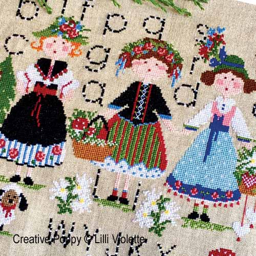 Lilli Violette Edelweiss cross Stitch Pattern  - Lilli Violette Cross Stitch Patterns