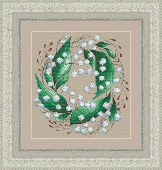 Lily Of The Valley Cross Stitch Pattern Cross Stitch Patterns - Lily Of The Valley Cross Stitch Pattern