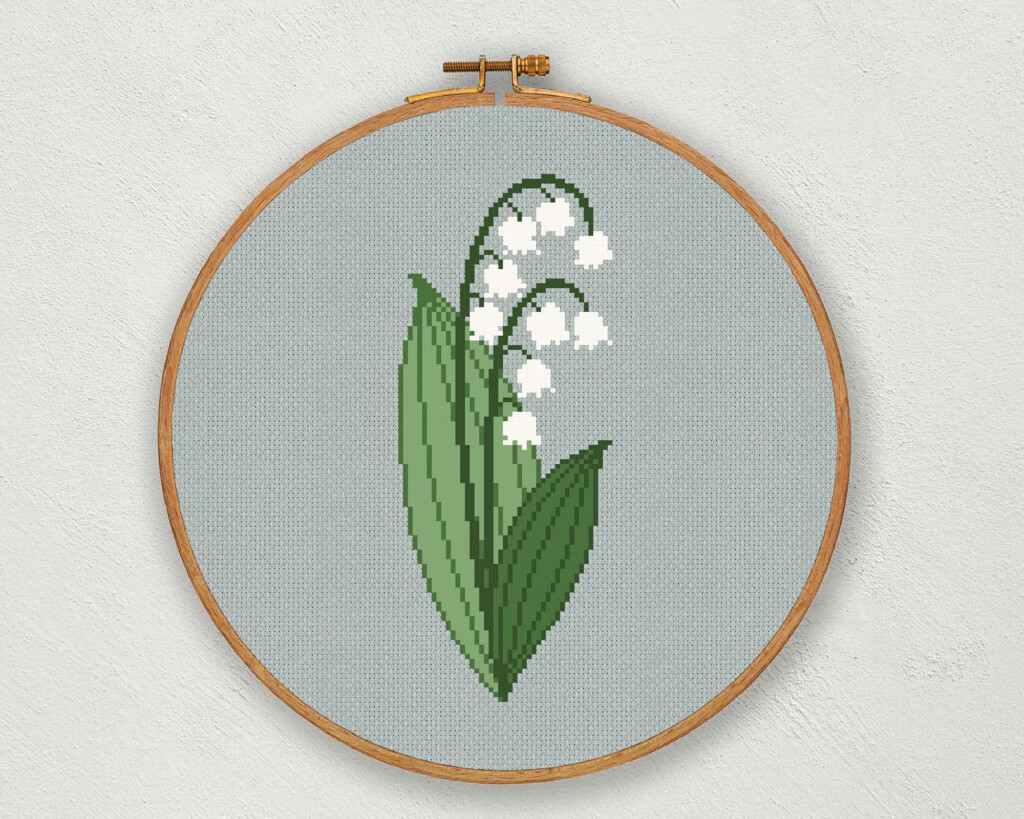Lily Of The Valley Cross Stitch Pattern Free By Heaven And Earth Designs - Lily Of The Valley Cross Stitch Pattern